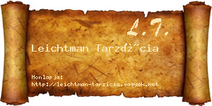 Leichtman Tarzícia névjegykártya